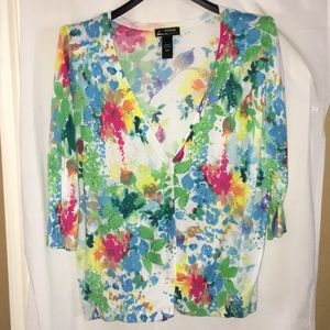 Lane Bryant floral cardigan sweater